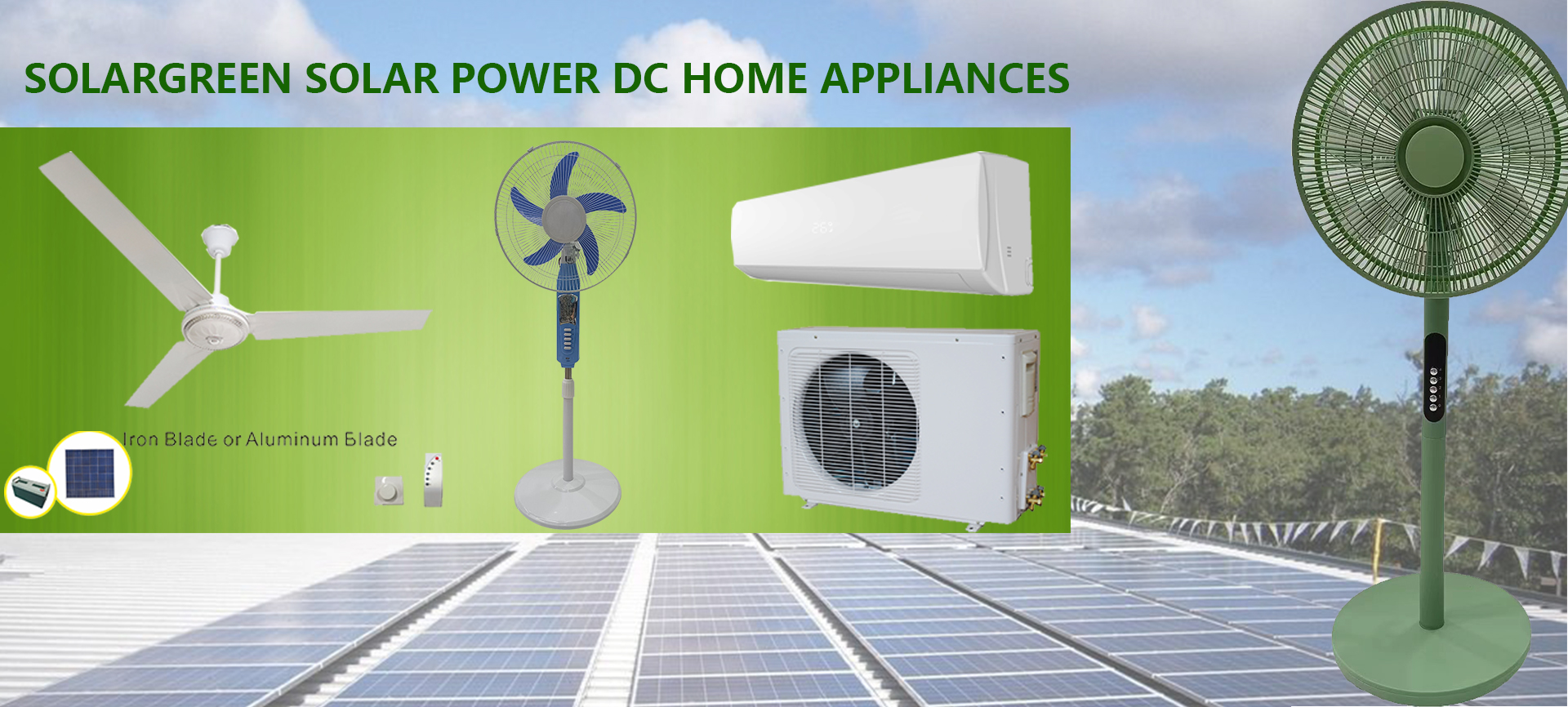 Solar DC home appliances