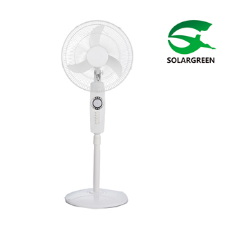 12V DC Solar Stand Fan with ACDC Rechargeable Battery Optional