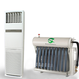 Floor stand Type Hybrid Solar thermal Air Conditioner with Vacuum Tubes Saving 30%-50%