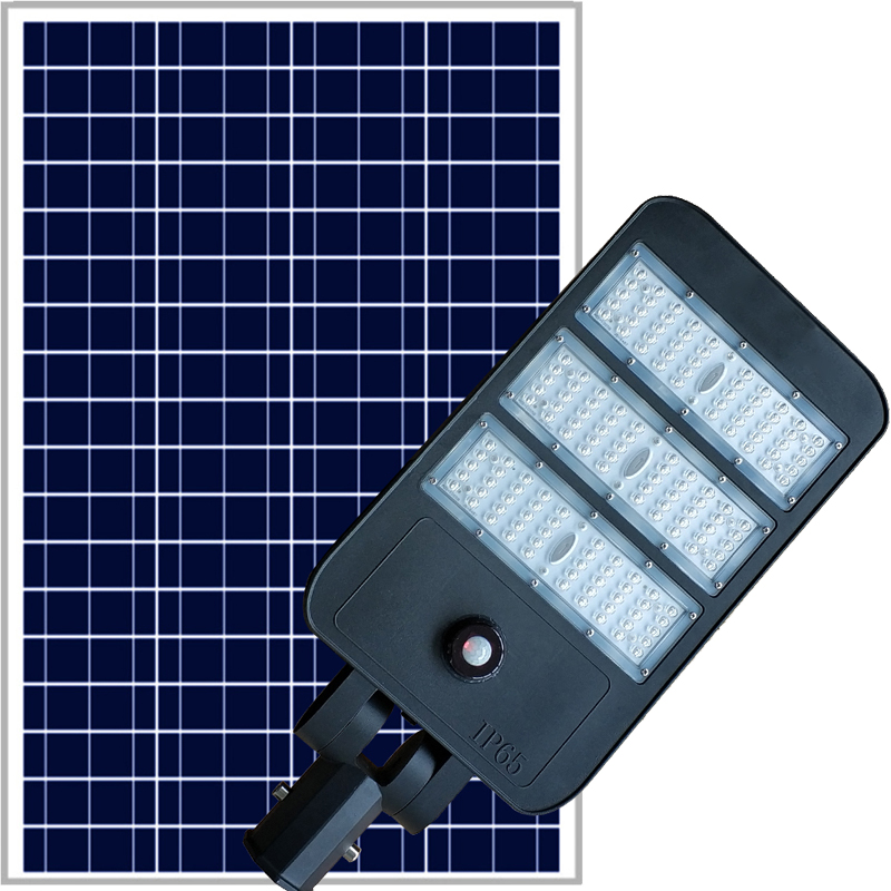 High brightness lumens Semi integrated solar street light with Life PO4 battery